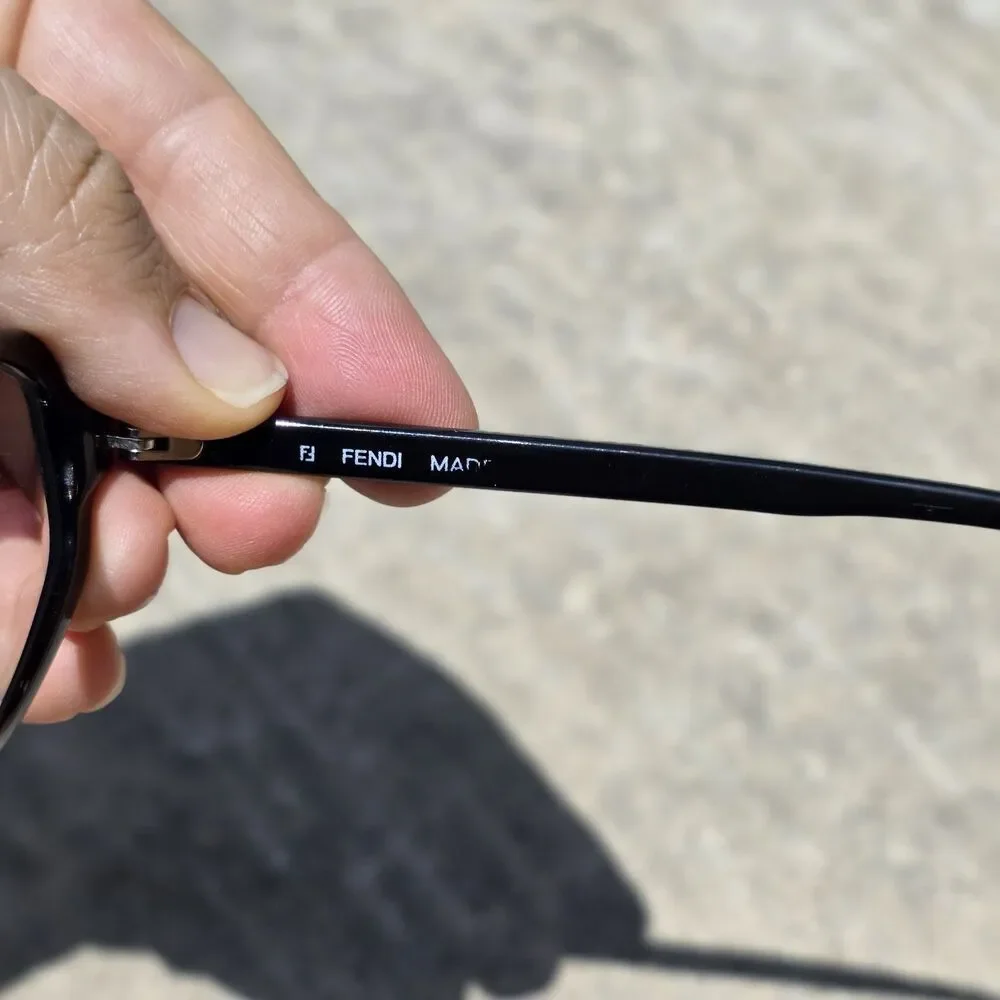 womens fendi eye glasses frames Black Rectangular Shape Quiet Luxury Designer